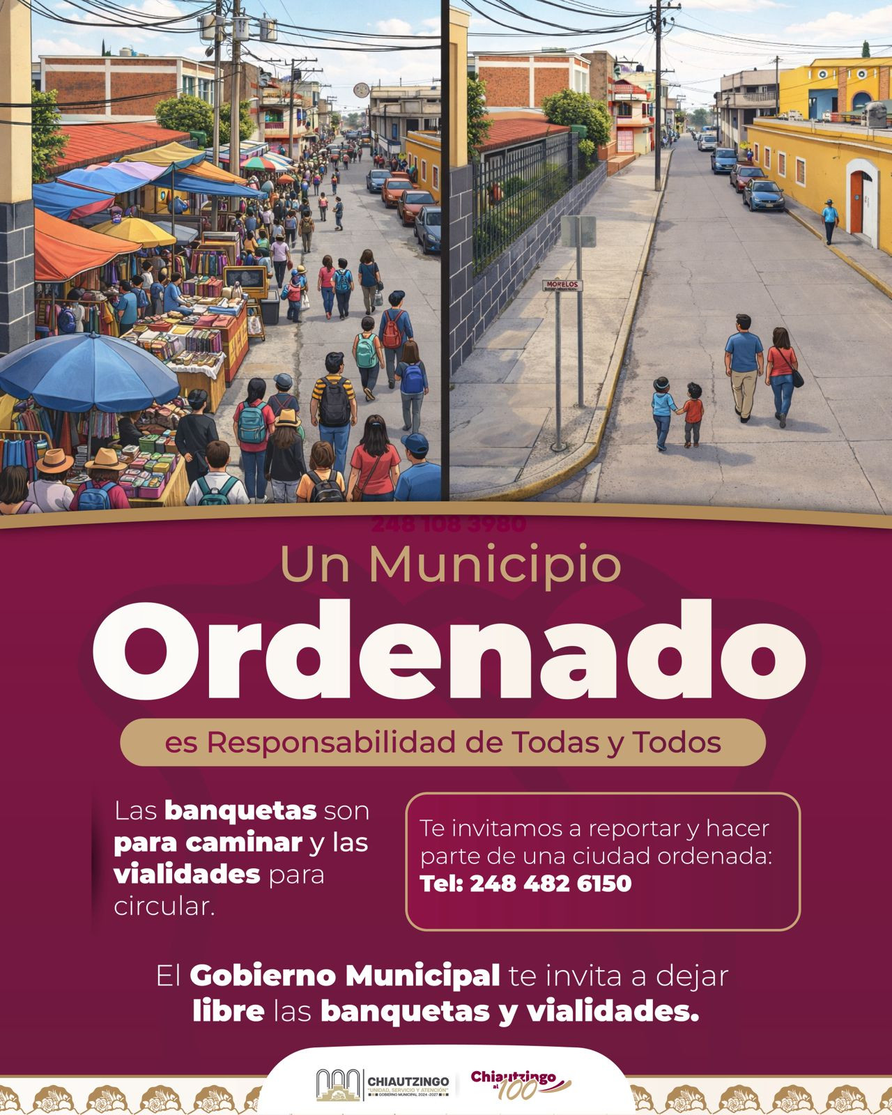 Únete a nuestra campaña de vialidades y banquetas ordenadas 🛤