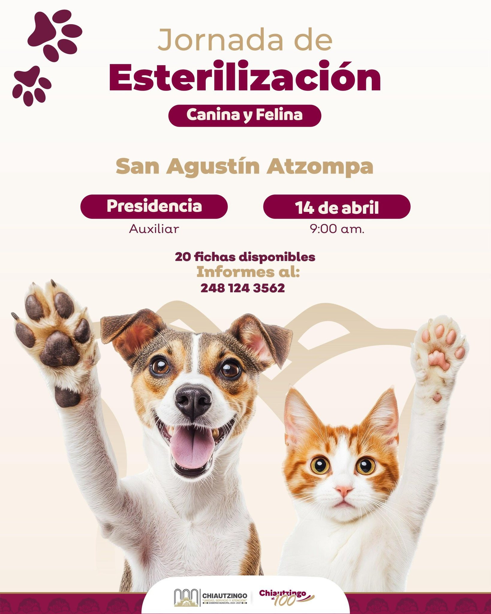🐾 Jornada de Esterilización Canina y Felina en San Agustín Atzompa 🐾